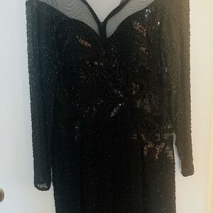 Elegant Black Sequin Dress